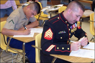 Marines write letters - 3-1-2005